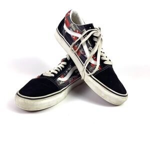 Vans Old Skool Packing Tape Black Suede White‎ Leather Canvas Mens 12Low Top SEE